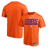 Maglia Manica Corta Phoenix Suns Practice Performance 2022-23 Arancione