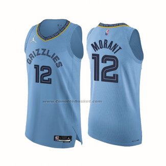 Maglia Memphis Grizzlies Ja Morant NO 12 Statement Autentico 2021-22 Blu