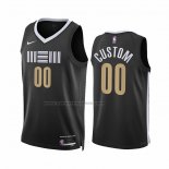 Maglia Memphis Grizzlies Personalizzate Citta 2023-24 Nero