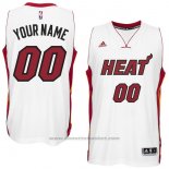 Maglia Miami Heat Adidas Personalizzate Bianco