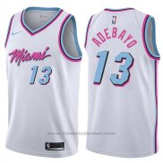 Maglia Miami Heat Bam Adebayo #13 Citta 2017-18 Bianco