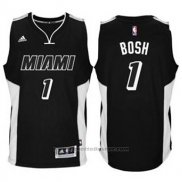 Maglia Miami Heat Chris Bosh #1 Nero Bianco