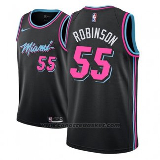 Maglia Miami Heat Duncan Robinson #55 Citta 2018-19 Nero