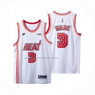 Maglia Miami Heat Dwyane Wade #3 Classic 2022-23 Bianco