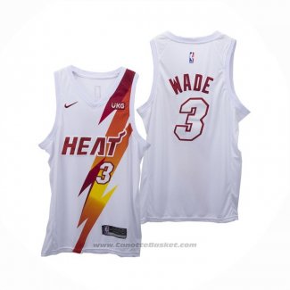 Maglia Miami Heat Dwyane Wade #3 Fashion Royalty Bianco