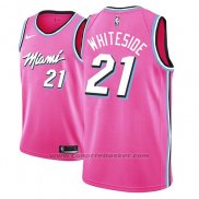 Maglia Miami Heat Hassan Whiteside #21 Earned 2018-19 Rosa