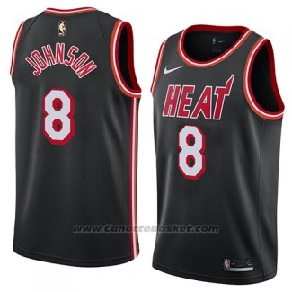 Maglia Miami Heat Tyler Johnson #8 Classic 2018 Nero