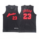 Maglia Michael Jordan #23 Nero Rosso