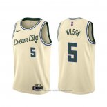 Maglia Milwaukee Bucks D.j. Wilson #5 Swingman Association 2017-18 Bianco