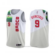 Maglia Milwaukee Bucks Donte Divincenzo #9 Earned Bianco