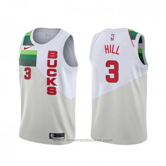 Maglia Milwaukee Bucks George Hill #3 Earned Bianco