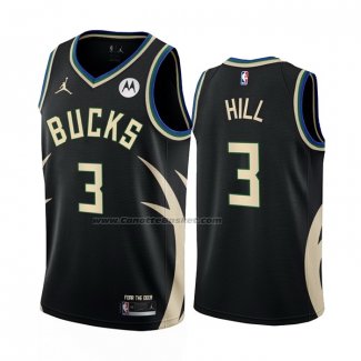 Maglia Milwaukee Bucks George Hill #3 Statement 2022-23 Nero