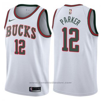 Maglia Milwaukee Bucks Jabari Parker #12 Return To The Mecca Classic 2017-18 Bianco