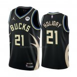 Maglia Milwaukee Bucks Jrue Holiday #21 Statement 2022-23 Nero