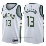 Maglia Milwaukee Bucks Malcolm Brogdon #13 Swingman Association 2017-18 Bianco