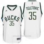 Maglia Milwaukee Bucks Mirza Teletovic #35 Bianco