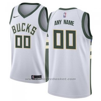 Maglia Milwaukee Bucks Nike Personalizzate 17-18 Bianco