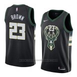 Maglia Milwaukee Bucks Sterling Brown #23 Statement 2018 Nero