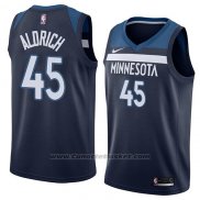 Maglia Minnesota Timberwolves Cole Aldrich #45 Icon 2018 Blu