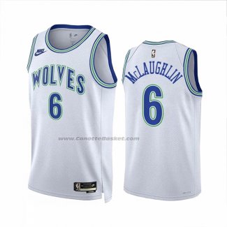 Maglia Minnesota Timberwolves Jordan Mclaughlin #6 Classic 2023-24 Bianco