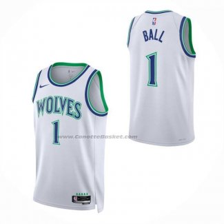 Maglia Minnesota Timberwolves Lamelo Ball No 1 Association 2026-27 Bianco