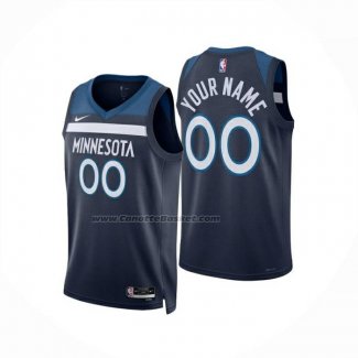 Maglia Minnesota Timberwolves Personalizzate Icon 2024-25 Blu