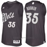 Maglia Natale 2016 Brooklyn Nets Trevor Booker #35 Nero