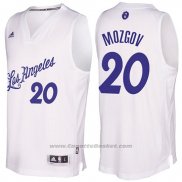 Maglia Natale 2016 Los Angeles Lakers Timofey Mozgov #20 Bianco