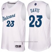 Maglia Natale 2016 New Orleans Pelicans Anthony Davis #23 Bianco