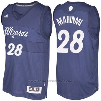 Maglia Natale 2016 Washington Wizards Ian Mahinmi #28 Blu