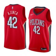 Maglia New Orleans Pelicans Alexis Ajinca #42 Statement 2018 Rosso