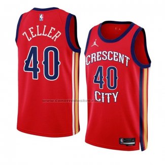 Maglia New Orleans Pelicans Cody Zeller #40 Statement 2023-24 Rosso