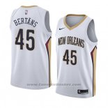 Maglia New Orleans Pelicans Dairis Bertans #45 Association 2018 Bianco