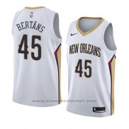 Maglia New Orleans Pelicans Dairis Bertans #45 Association 2018 Bianco