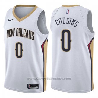 Maglia New Orleans Pelicans Demarcus Cousins #0 Association 2017-18 Bianco