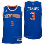 Maglia New York Knicks Brandon Jennings #3 Blu