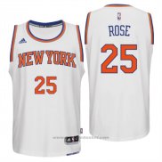 Maglia New York Knicks Derrick Rose #25 Bianco