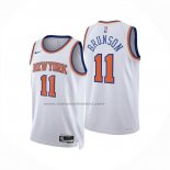 Maglia New York Knicks Jalen Brunson No 11 Association 2024-25 Bianco