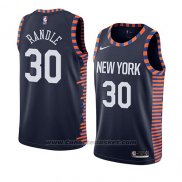 Maglia New York Knicks Julius Randle #30 Citta 2019 Blu