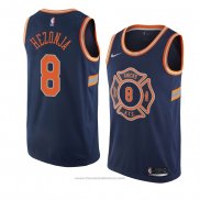 Maglia New York Knicks Mario Hezonja #8 Citta 2018 Blu