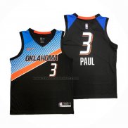 Maglia Oklahoma City Thunder Chris Paul NO 3 Citta 2020-21 Nero