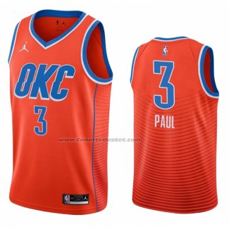 Maglia Oklahoma City Thunder Chris Paul NO 3 Statement 2021 Arancione