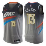 Maglia Oklahoma City Thunder Paul George #13 Citta 2017-18 Grigio