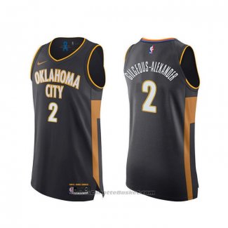 Maglia Oklahoma City Thunder Shai Gilgeous-Alexander #2 Citta Autentico 2019-20 Grigio