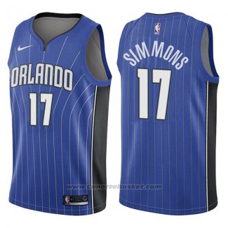 Maglia Orlando Magic Jonathon Simmons #17 Icon 2017-18 Blu