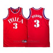 Maglia Philadelphia 76ers Allen Iverson #3 Retro 1964 Rosso