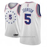 Maglia Philadelphia 76ers Amir Johnson #5 Earned 2018-19 Grigio