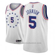 Maglia Philadelphia 76ers Amir Johnson #5 Earned 2018-19 Grigio