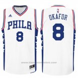 Maglia Philadelphia 76ers Jahlil Okafor #8 Bianco