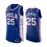 Maglia Philadelphia 76ers Joel Embiid #25 Icon Autentico Blu